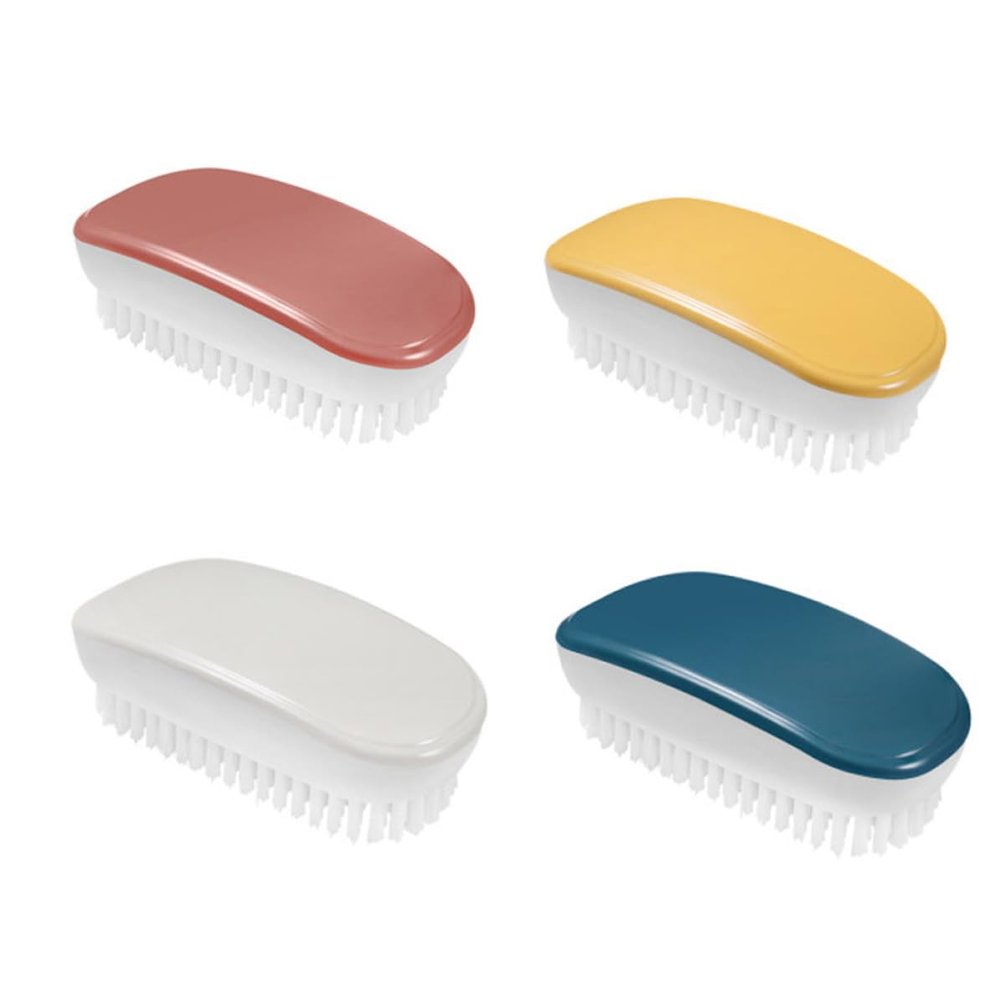 KALLORY 2pcs Multifunctional Hard Bristle Shoe and Clothes Cleaning Brush Made of Sturdy Pp and Pbt for Effective Washing Shoes and Household Cleaning Tasks Random Color