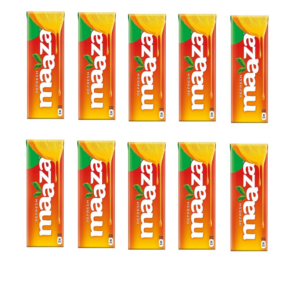 Maaza Mango Drink 150ml (Pack of 10) Ready to Drink Mango Fruit Beverage | Convenient Mini Cartons for Home, Lunch Boxes & On-the-Go | Total 1.5L