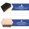 WRITWAA 2pcs Shoe Cleaning Brush Set with Comfortable Wood Handle and Natural Bristle for Effective Shoe Washing and Polishing Suitable for Household Laundry Use view 3
