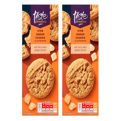 Taste the Difference Stem Ginger Cookies, 200g,Suitable for vegetarians,Pack Of 2