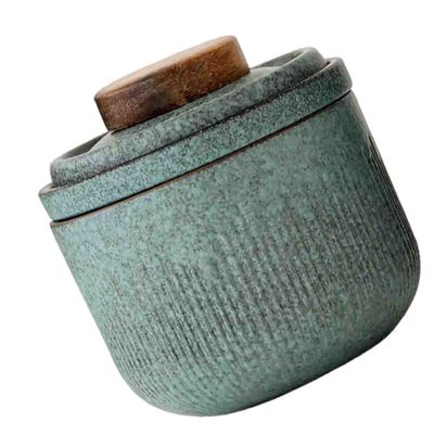 Portable Travel Tea Set with Filter Ceramic Green