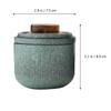 Portable Travel Tea Set with Filter Ceramic Green view 2