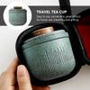 Portable Travel Tea Set with Filter Ceramic Green view 4