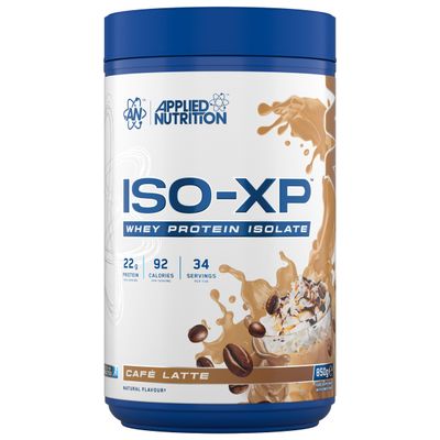 Applied Nutrition ISO-XP Whey Protein Isolate Over 21g Protein, Low Carb, Low Fat, BCAA-Rich, Fast Absorption, Soy-Free, Halal-Certified (850g - 34 Servings) (Caf Latte)