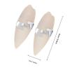 Healifty Cuttlebone Chew Calcium Supplement with Metal Holder, Easy to Absorb 6 Set White Cage Hanging Pendant for Natural Beak Care for Birds and Small Pets for Parrots and Hamsters view 2