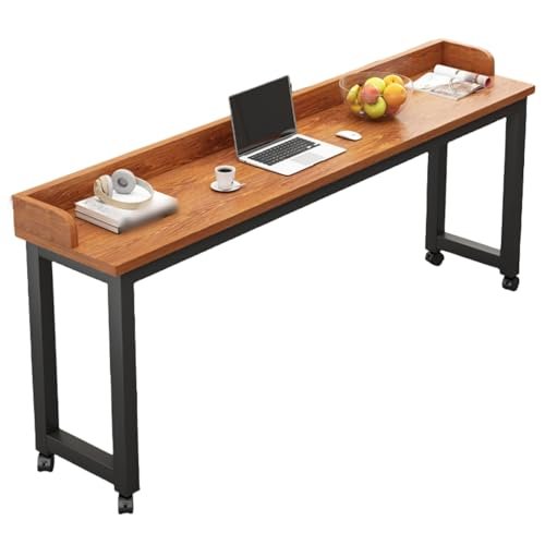 Adjustable Overbed Table on Wheels, Mobile Laptop Desk for Bedside Meals & Home Office, Portable Computer Table for Hospital & Home Use, Easy Roll Design