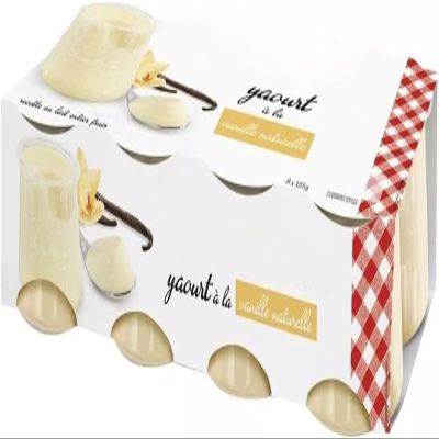 Bone Manam Natural Vanilla Yogurts 8x125g - 1000g - pack of 8