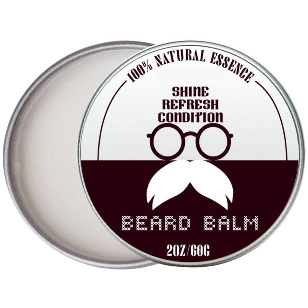 WRITWAA Non-greasy Beard Wax for Men with Strong Plasticity Aluminium Container Beard Butter Grooming Balm for Styling and Nourishing Facial Hair