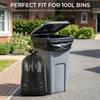 iSOUL Bin Bags, Large Bin Bags Heavy Duty Refuse Sacks Strong 18x29x39 Bin Liners Household Rubbish Waste Garbage Bags Black 100L Capacity Wheelie Bin Bag 100 Pack view 3