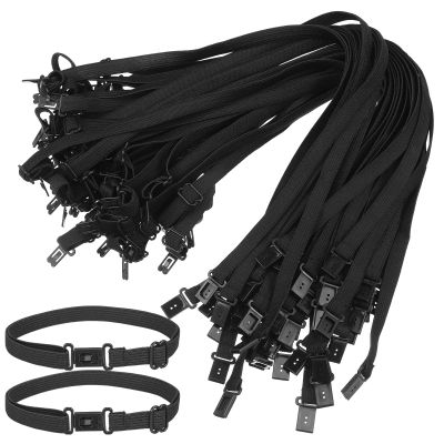 JOINPAYA 50pcs Adjustable Bow Tie Strap Extender Sturdy Polyester Elastic Band with Buckle, Easy to Attach and Take, Suitable for DIY Accessories and Bow Tie Length Adjustment