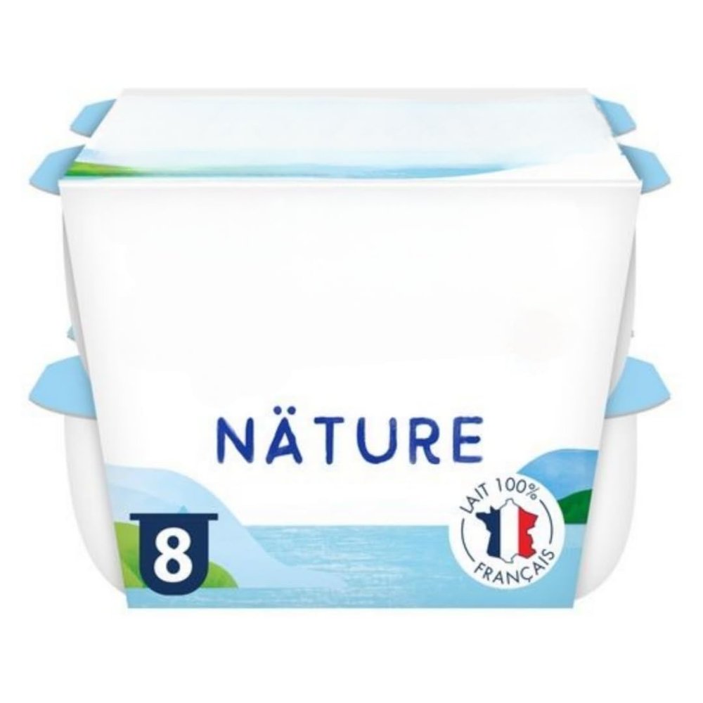 Plain Natural Yogurt 8x125g Multipack Fresh, Creamy & Nutritious - Pack of 4