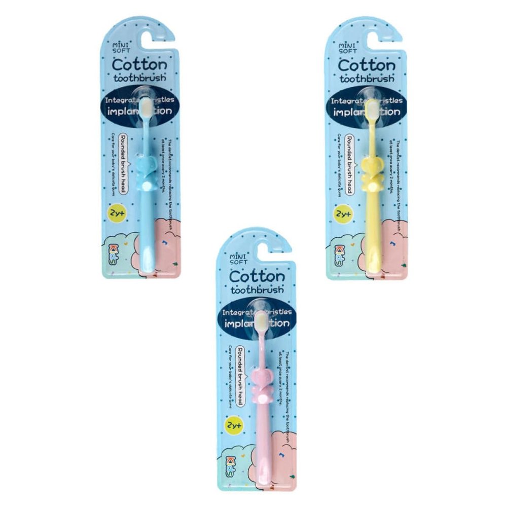 TOPBATHY 3pcs Manual Toothbrush Set for Aged 2-8 with Super Soft Bristles, Comfortable to Hold Pp and TPR Material, Cartoon Elephant Shape, Gentle on Gums for Oral Care
