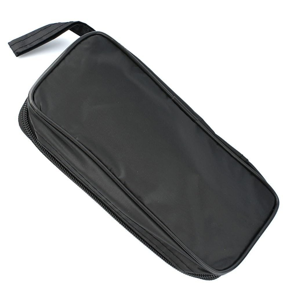 EasyByMall Multimeter Carrying Case Shockproof Soft Bag with Pockets for Digital Multimeters and Tools Black