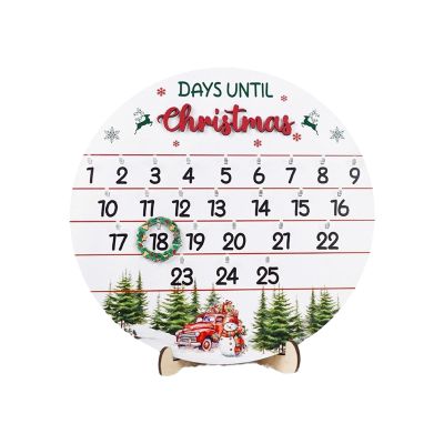 Modern Wooden Christmas Countdowns Display Safe Holiday Decoration for Living Room Festival Desktop Countdowns Display