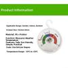 2 Pieces Analogue Pointer Thermometers with Hooks, Clear-Dial for Indoor Garden Outdoor Monitoring, Dual Scale C/F, Plastic view 3