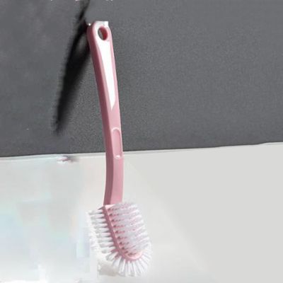 Qudinip Shoe Brush Strong Soft Bristles Multi Purpose Cleaning Brush for Home Use Plastic 1 Piece (Roseate)