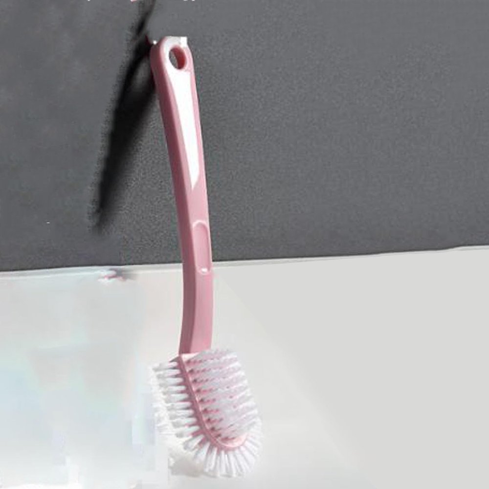 Qudinip Shoe Brush Strong Soft Bristles Multi Purpose Cleaning Brush for Home Use Plastic 1 Piece (Roseate)
