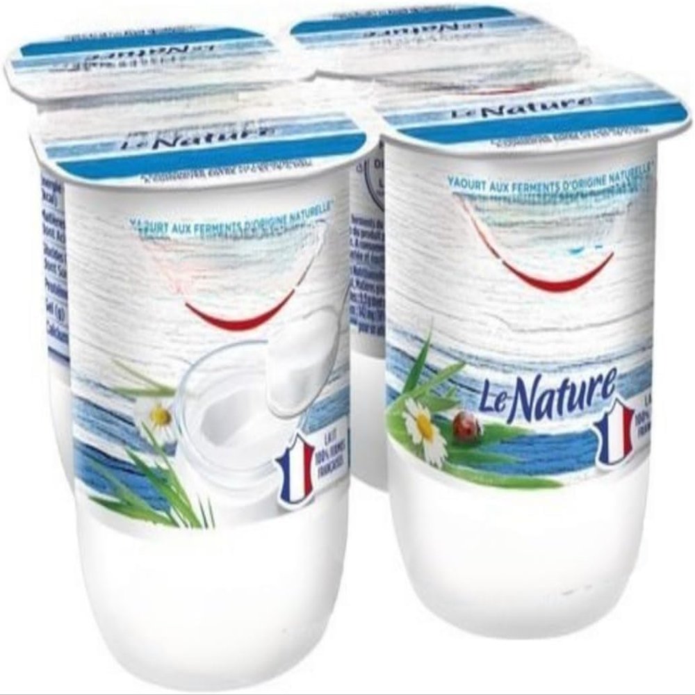 Plain Natural Yogurt 4 x125g Multipack Fresh, Creamy & Nutritious - 500g - pack of 4