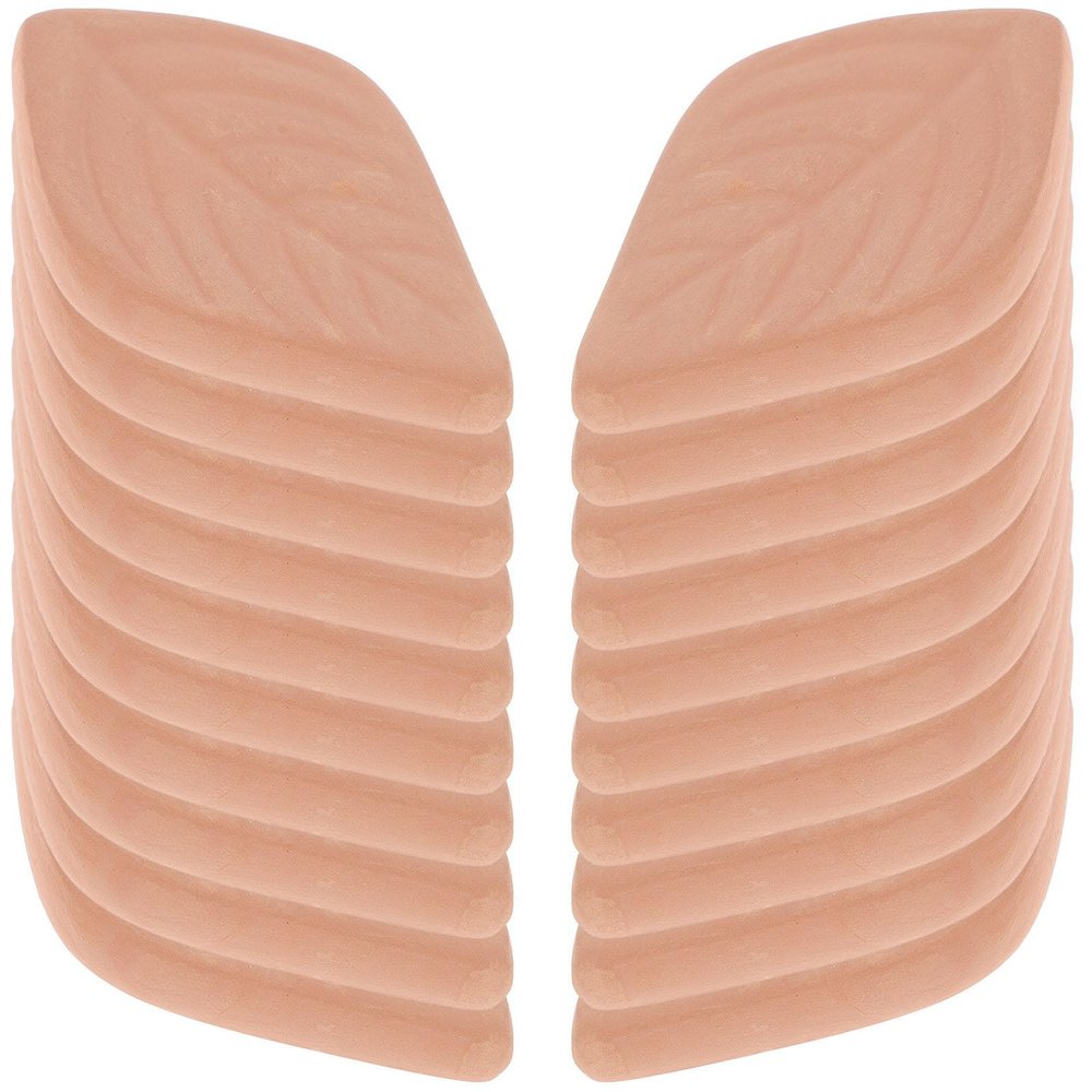 DECHOUS Pottery Moisture Absorber Tablets for Pet Food and Kitchen Containers, Reusable Red Clay Desiccant Leaves Prevent Dampness and Preserve Freshness, 20pcs Pack