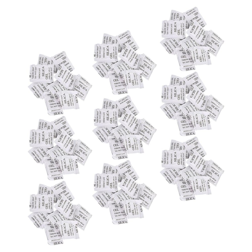 GATHINESS Silica Gel Moisture Absorber Bags 100pcs Reusable Desiccant Sachets with Fast Absorption for Dormitory Drawers and Jewelry Storage