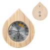 Msioytog Mechanical Sauna Room Gauge Wood Frame, Analog Temperature Humidity Meter for Room Spa Bathroom Wall Use Wood Sauna Gauge Meter Bath Hygrometer Analog Humidistat Spa Wall Dry Space Monitor view 4