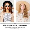 COHEALI 2pcs Adjustable Hat Clips Anti-lost Cap Retainers with Polyester and Abs Material for Outdoor Travel and Sports, Stylish Brown Multifunctional Caps Strap Clips view 3