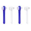 ULTECHNOVO Denture Cleaning Brush 4pcs Double Head Blue Plastic Toothbrush Set for Removing Stains on Dentures and Retainers view 1