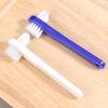 ULTECHNOVO Denture Cleaning Brush 4pcs Double Head Blue Plastic Toothbrush Set for Removing Stains on Dentures and Retainers view 4