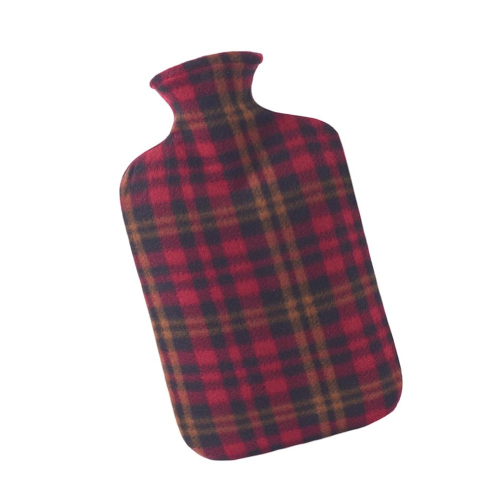Leak Resistant Hot Water Bag Elastic Closure Technology Checkered Exteriors Ergonomic Rubber Liners Day Warmth Supply High Densities PVC Cold/hot Compress Bag