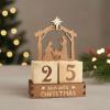 Jazuaiao Natural Wood Countdowns Calendar Multiple Festival Designs Sturdy Construction Tabletop Fireplaces Decors for Celebration Sturdy Wooden Calendar view 4