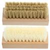 Levemolo Scrub Brush for Cleaning with Hard and Soft Bristles, 2pcs Wooden Handle Laundry and Shoe Brush for Household Cleaning view 1