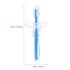 LAPYAPPE Silicone Training Toothbrush with Cap for Practical Teeth Brushing, Soft Silicone Brush in Blue, Oral Care Tool for Teething and Daily Cleaning view 2