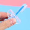 LAPYAPPE Silicone Training Toothbrush with Cap for Practical Teeth Brushing, Soft Silicone Brush in Blue, Oral Care Tool for Teething and Daily Cleaning view 4