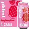 Poppi Sparkling Prebiotic Soda Variety Pack Refreshing Low Sugar Drinks (Poppi Raspberry & Rose Soda Cans 4x330ml) view 1