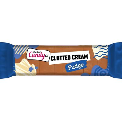 Creamy Clotted Cream Flavoured Fudge Bar -150g - Individually Wrapped Bar With Slices Inside