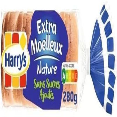 Harryis plain sliced bread 16's - 280g (pack of 12)