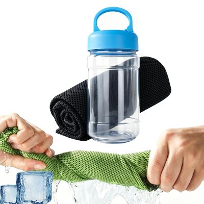 Sovtay TOWELNADO Ice Towel, Instant Cooling Towel, Absorbent Quick-Drying Gym Cooling Towels, Cooling Bottle Instant Chill Sports Towel, Reusable Coolings Sweat Towels for Outdoor Activitiesblack