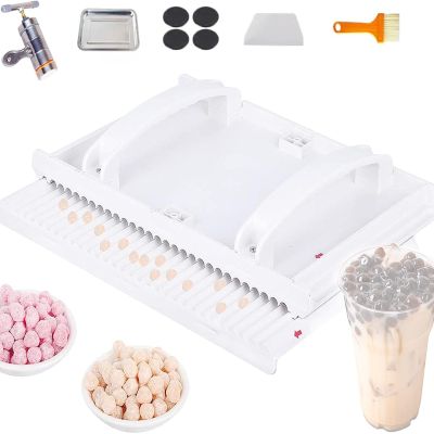 HKFGSHOP Manual Tapioca Pearl Maker Machine, Tapioca Pearls Dispenser With Double Handle And Sliding Baffle Design, Pellet Diameter 4/5/6/8/10/12mm Selectable, For Milk Tea Shop And Home 6mm