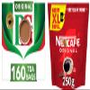 krYS 1X Tea & cOFFEE bUNDLE - Original Instant Coffee Paper Rifill PAck (250g)- AND bLACK Original, Black Tea Bags Bulk, (160 Teabags) view 1