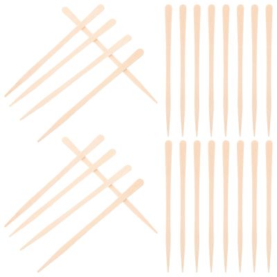 PERSELOSO Body Hair Waxing Rods Wooden Applicator Sticks 100pcs Khaki Flat Spreader End Hair Removal Tool for Men and Women