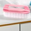 BAFOVY Laundry Brush Soft Bristle Shoe Cleaning Brush PP and Nylon 13.5 Cm Multifunctional Hand Scrub for Clothes Shoes Carpet Blanket Curtain Home Dorm Hotel (Pink) view 1