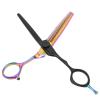 Barber Scissors Stainless Steel Hair Cutting Scissors, Lightweight Ergonomic Shears for Precision Trimming, Mustache Beard Hair Scissors for Barbershop and Home Use (Thinning Scissor) view 3