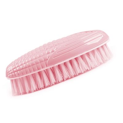 Vistreck Fabric Cleaning Brush, Corn Shape Soft Clothes Cleaning Brush Cleaner with Comfort Grip Handle for Shoe Washing and Laundry, Carpet, Clothes, Bathroom, Sneaker (Nordic Pink)