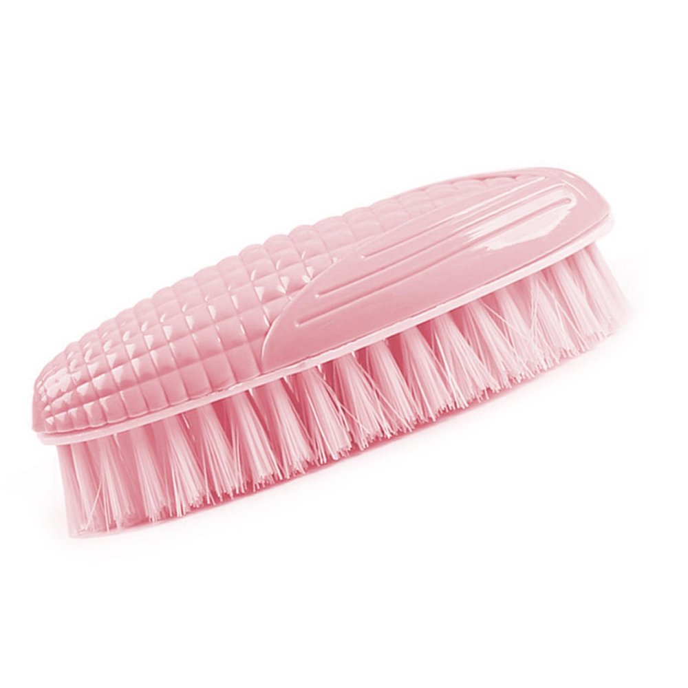 Vistreck Fabric Cleaning Brush, Corn Shape Soft Clothes Cleaning Brush Cleaner with Comfort Grip Handle for Shoe Washing and Laundry, Carpet, Clothes, Bathroom, Sneaker (Nordic Pink)