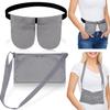 2 Pack Mastectomy Drainage Pouch With Shower Bag Adjustable Mastectomy Drain Holder Waist Belt Breast Drainage Carrier For Mastectomy Breast Reduction Augmentation Recovery Support, C view 1