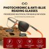 LXHGVKHJ Anti Fatigue Multifocal Photochromic Reading Glasses, Blue Light Blocking Reading Glasses for Men Women, Lightweight Material Unbreakable for Phone Use Gaming Reading view 3