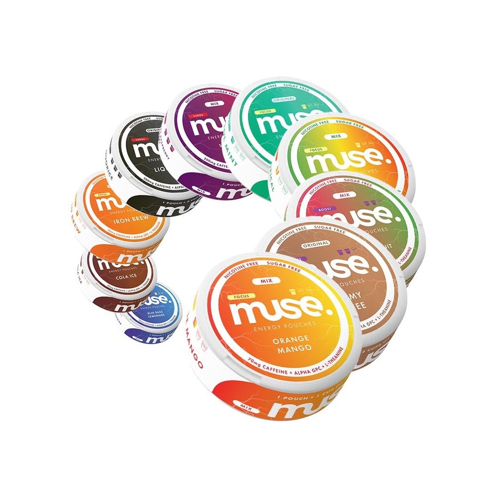 Muse Caffeine Energy Pouches Discovery Pack - All Flavours - Boost 140mg
