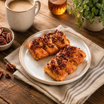Fakhri Maple & Pecan Plait Pastries 2 Pack | Buttery Flaky Pastry with Sweet Maple Filling & Crunchy Pecan Pieces