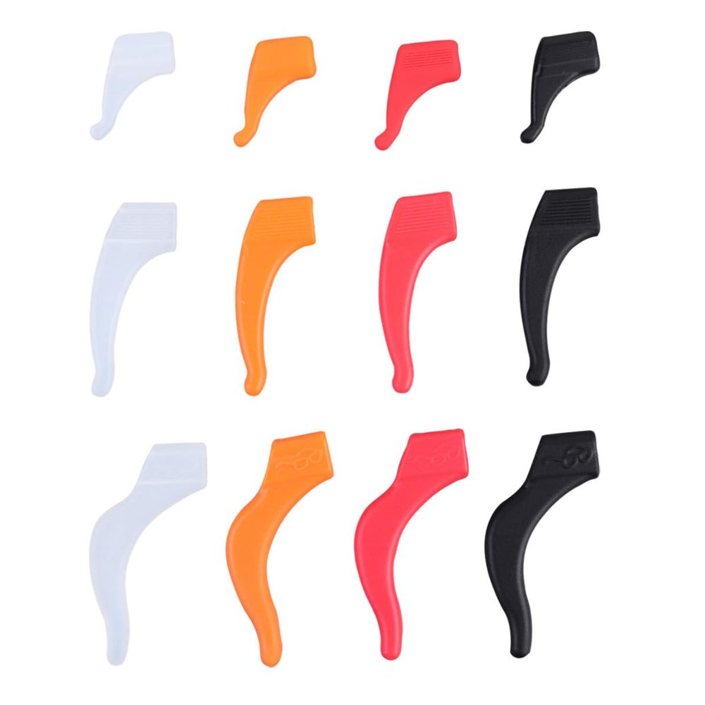 Hoement Flexible Silicone Non-slip Ear Hook Kit and Eyeglass Sleeve Pairs with Lightweight Material for during Hunting and Graduation Week