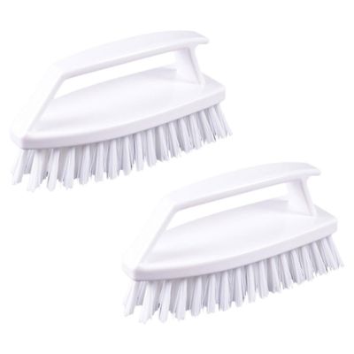 NUOBESTY Shoe Cleaning Brush Supple Bristles Brush 2Pcs Plastic for Travel Bathroom Use